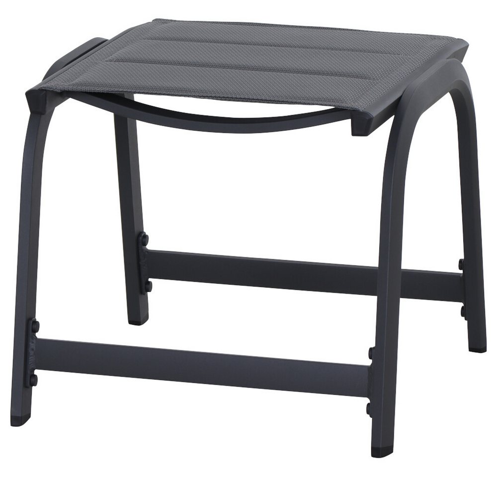 Siena Garden Gartenstuhl Hocker Tesoro padded matt-anthrazit Alu matt-anthrazit Ranotex-Gewebe von Siena Garden