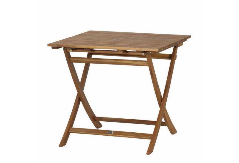 Siena Garden Gartentisch Falun Klapptisch 80x80x74 cm Gestell und Tischplatte Akazienholz natur von Siena Garden