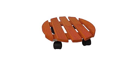 Siena Garden Holz-Pflanzenroller rund Ø 38 cm, braun, Outdoor von Siena Garden