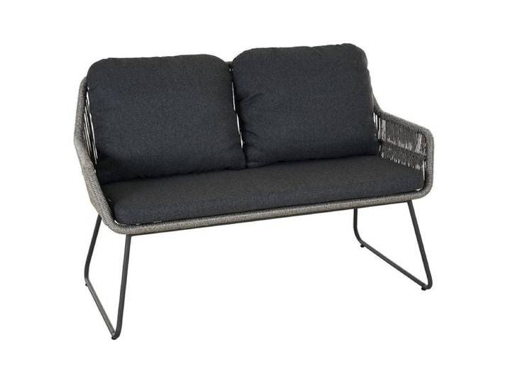 Siena Garden Kansas Diningsofa Aluminium/Geflecht Dunkelgrau von Siena-Garden