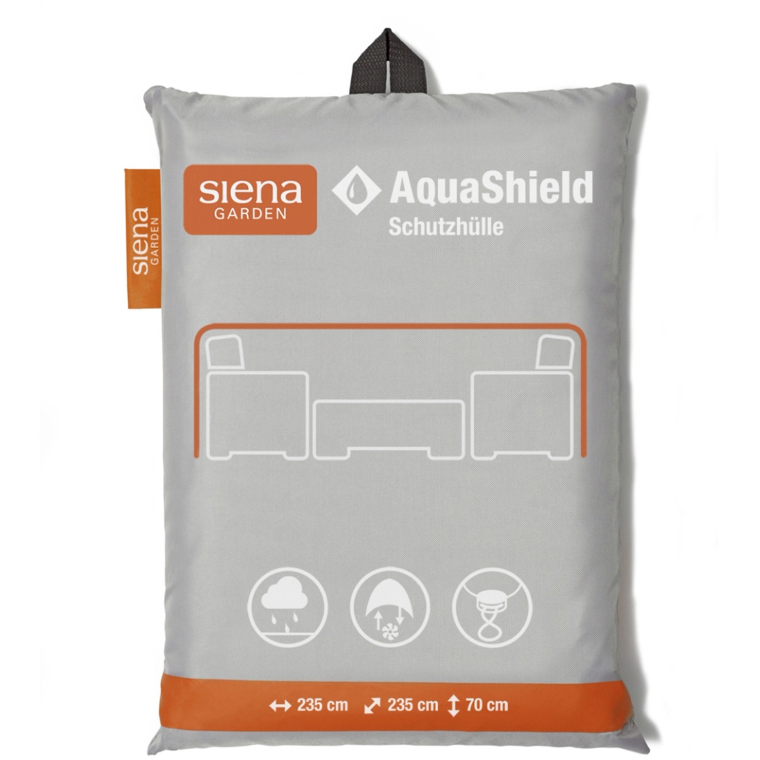 Siena Garden Lounge-Schutzhülle AquaShield Hellgrau 235 cm x 235 cm x 70 cm von SIENA GARDEN