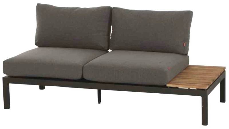 Siena Garden Loungesofa Alvida, Aluminium, Teakholz, inkl. Sitz- und Rückenkissen grau von Siena Garden