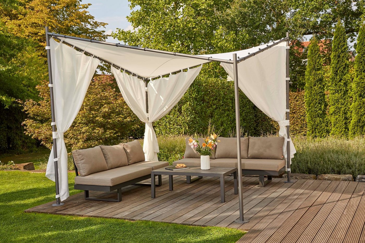 Siena Garden Pavillon-Ersatzdach, 180 g/m², 300 x 300 cm, für Pavillon »Berlino« 300x300 cm Siena Garden Pavillon-Ersatzdach, 180 g/m², 300 x 300 cm, für Pavillon »Berlino« 300x300 cm von Siena Garden