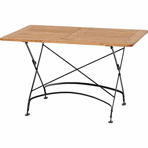 Siena Garden Peru III Klapptisch120x80cm Gestell Stahl schwarz, Tischplatte aus Robinienholz von Siena Garden