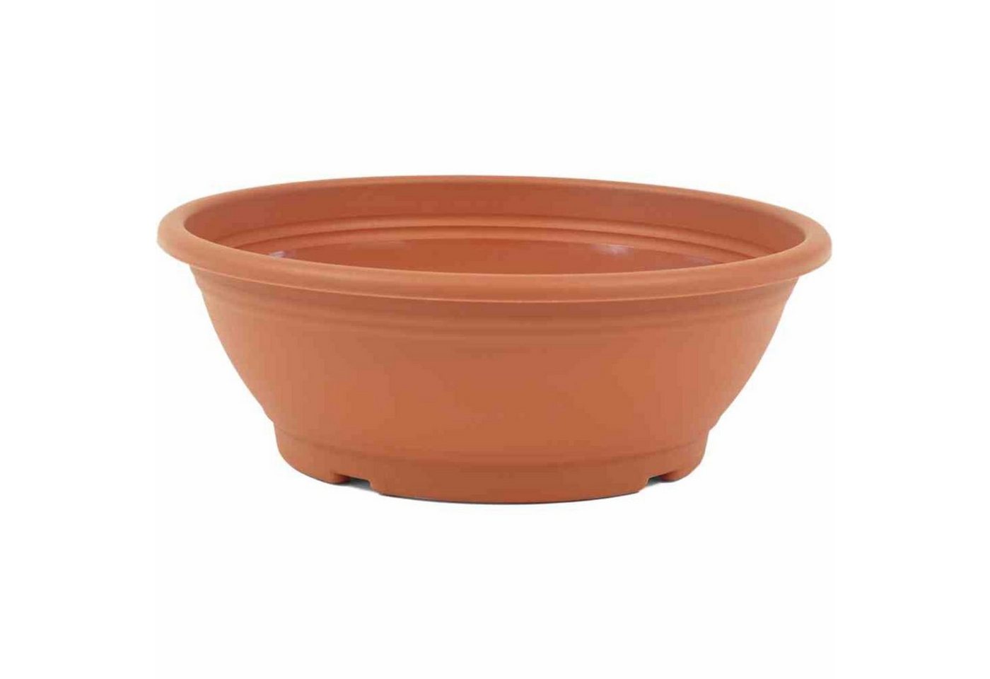 Siena Garden Pflanzkübel Schale Ø 30 x 10,5 cm, terracotta Rundes Kunststoffgefäß mit Bodenlöch von Siena Garden