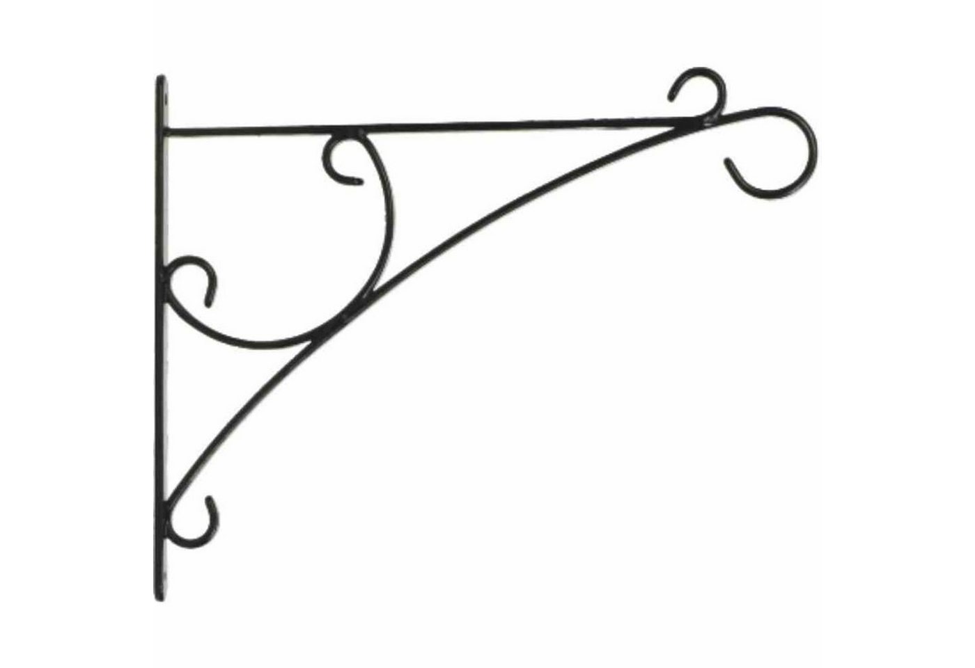 Siena Garden Pflanzkübel Wandhaken Curve, 35 cm, schwarz wetterbeständig von Siena Garden