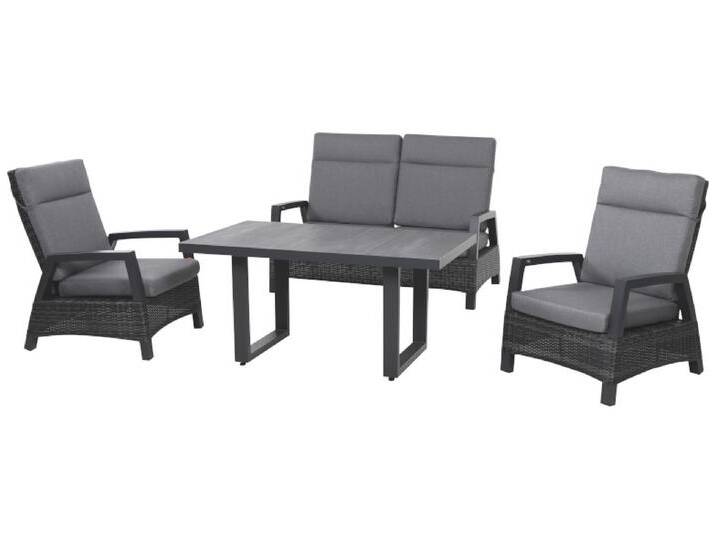 Siena Garden Taranto Lounge Set 4-tlg. Aluminium/Geflecht von Siena-Garden