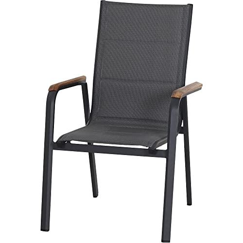 Siena Garden Tesoro Stapelsessel, Alu, Textil, Teak FSC 100% von Siena Garden