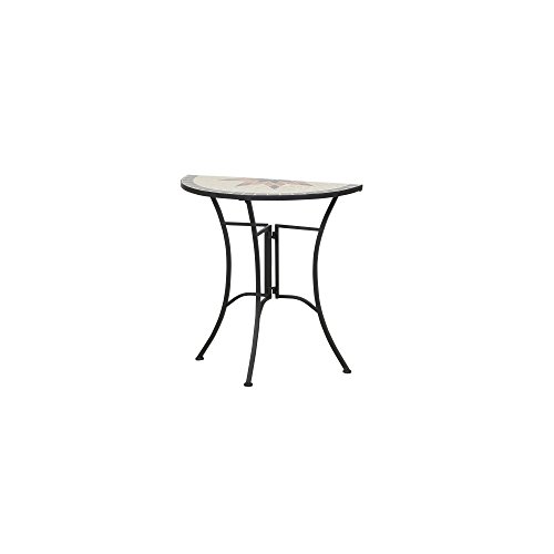 Siena Garden Tisch Stella, 35,5x70x71,5cm, Gestell: Stahl, pulverbeschichtet in schwarz matt, Fläche: Mosaik,Tischplatte: Keramik von Siena Garden