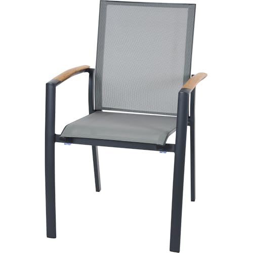 Stapelsessel Velia matt anthrazit 61,5x56x87 cm von Siena Garden