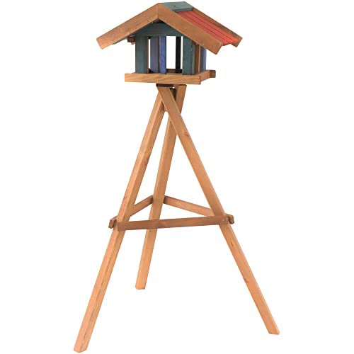 Vogelhaus Jan mit Ständer Maße: 39x49x31cm, Kiefer FSC 100% von Siena Garden