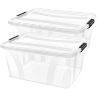 Siena HOME Aufbewahrungsbox Anzio Transparent 21l (B x H x T) 510 x 148 x 385mm 2St. von Siena HOME