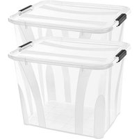 Siena HOME Aufbewahrungsbox Anzio Transparent 55l (B x H x T) 510 x 372 x 385mm 2St. von Siena HOME