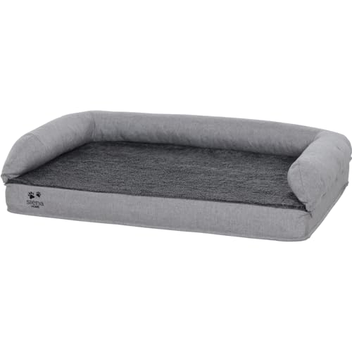 Siena Home CHIASA Hundebett Silber M Bezug aus 100% Polypropylen, Dessin 200, Farbe Silber von Siena Home