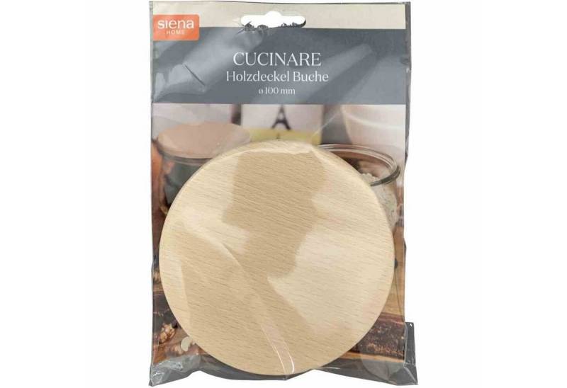 Siena Home Fermentationsdeckel Holzdeckel "Cucinare" 100 mm Weck, Buche mit Silikonring von Siena Home