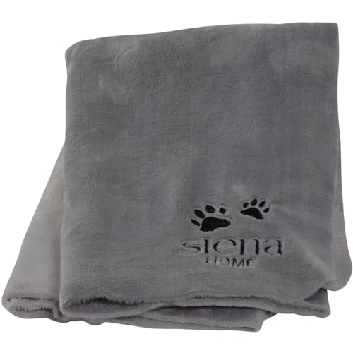 Siena Home RONA Hunde Fleecedecke grau L Dessin Uni grau, Fleece 100% Polyester von Siena Home