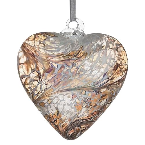 Sienna Glass Glasherz zum Aufhängen, goldfarben, mit glänzendem Finish, mundgeblasen Sienna Glass Glasherz zum Aufhängen, goldfarben, mit glänzendem Finish, mundgeblasen von Sienna Glass