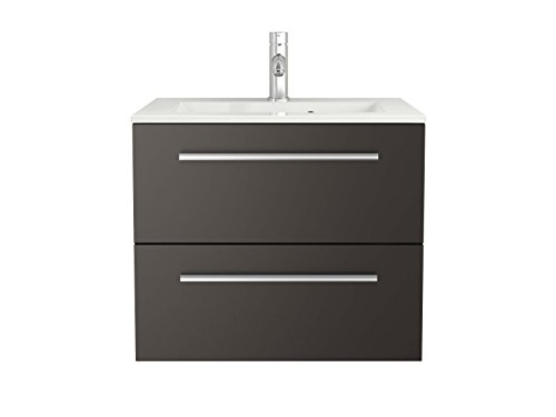 Sieper Waschtischunterschrank inkl. Waschtisch, Libato Badezimmerunterschrank anthrazit, 60x50cm von Sieper