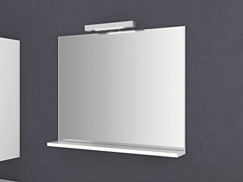 Sieper | Badezimmer Spiegel mit Beleuchtung und Ablage 80 cm Wandspiegel, Badspiegel energiesparend, kaltweißes Licht von Sieper