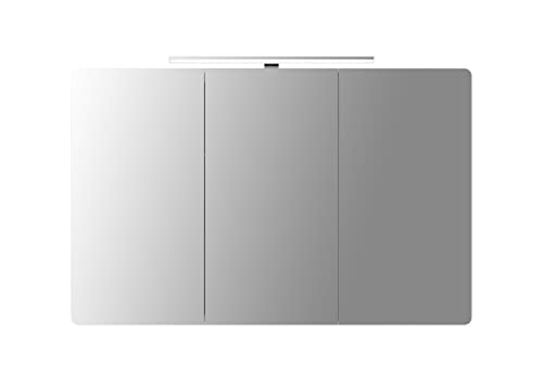Sieper Badezimmerspiegel Serie Espella, Aluminium Spiegelschrank mit Beleuchtung, 17Tx120Bx80H cm von Sieper