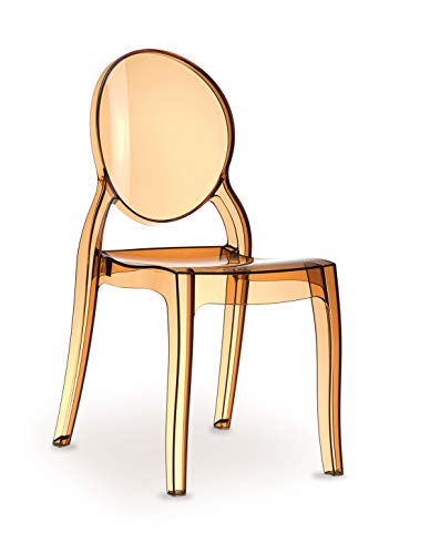 Siesta Exclusive Hochwertiger Ghost Stuhl aus transparentem Polycarbonat für Erwachsene (Keine China Ware) (Braun) von Siesta Exclusive