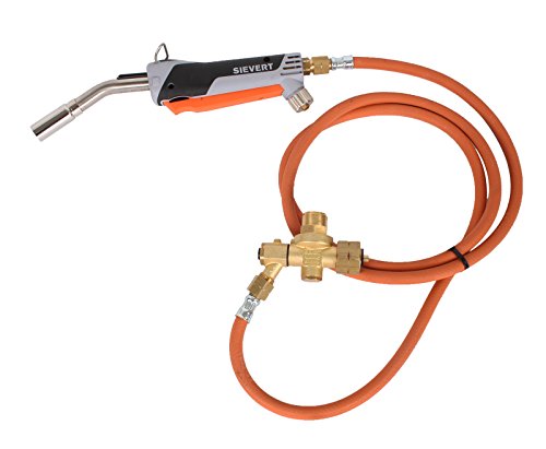 Sievert Promatic Lötgarnitur 1250 mit Turbobrenner und Piezozündung in Schwarz,grau,orange,silber,gold,schwarz von Sievert Industries