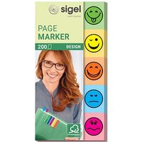 SIGEL DESIGN Haftmarker farbsortiert "Smiley" 5x 40 Streifen SIGEL DESIGN Haftmarker farbsortiert "Smiley" 5x 40 Streifen von Sigel