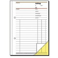 Auftragsformular din A5 56g/m² selbstdurchschreibend 1 Durchschlag handschriftlich Schreibmaschine gelb 2 x 40 Bl. von Sigel