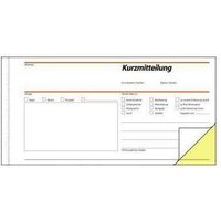 Kurzmitteilung 1/3 din A4 quer selbstdurchschreibend 1 Durchschlag 2 x 40 Bl. Kurzmitteilung 1/3 din A4 quer selbstdurchschreibend 1 Durchschlag 2 x 40 Bl. von Sigel