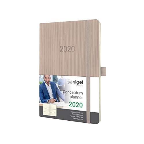 SIGEL C2030 Wochenkalender 2020, ca. A5, cremefarben, Softcover Conceptum - weitere Modelle von Sigel