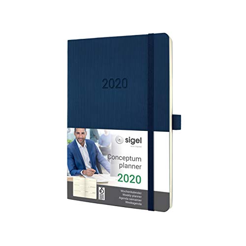 SIGEL C2032 Wochenkalender 2020, ca. A5, dunkelblau, Softcover Conceptum - weitere Modelle von Sigel