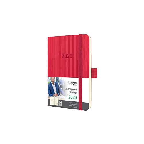 SIGEL C2035 Wochenkalender 2020, ca. A6, rot, Softcover Conceptum - weitere Modelle von Sigel