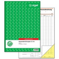 SIGEL Kassenabrechnung Formularbuch SD006 von Sigel