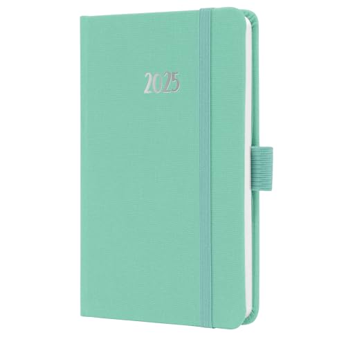 SIGEL J5408 Wochenkalender 2025 A6, Jolie, mintgrün, Hardcover mit Textileinband, Gummiband, Stiftschlaufe, Einstecktasche, 174 Seiten, vegan, Buchkalender, Terminplaner SIGEL J5408 Wochenkalender 2025 A6, Jolie, mintgrün, Hardcover mit Textileinband, Gummiband, Stiftschlaufe, Einstecktasche, 174 Seiten, vegan, Buchkalender, Terminplaner von Sigel