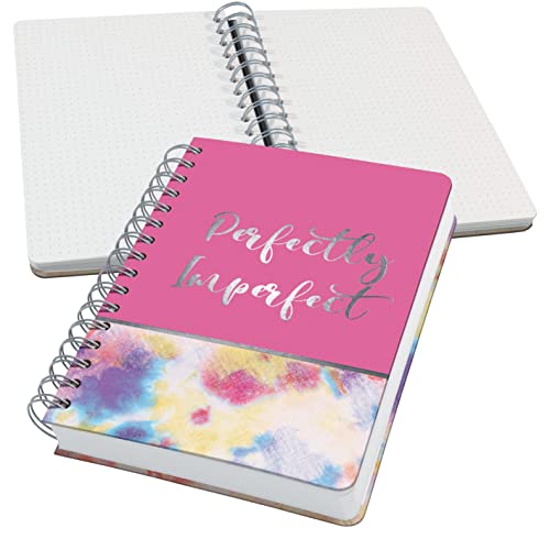 SIGEL JN609 Spiralblock A5 dotted, Notizblock Bullet Journal Jolie, 120 g/m², pink, Batik, dickes 120g Papier, 240 Seiten, vegan, aus nachhaltigem Papier hergestellt von Sigel