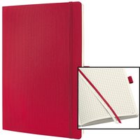 SIGEL Notizbuch Notizbuch, 18,7x27cm, rot ca. DIN A4 kariert rot von Sigel