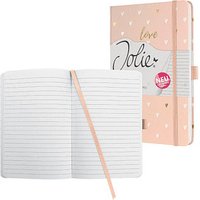 SIGEL Notizbuch Jolie® ca. DIN A5 liniert, rose/gold/weiß Hardcover 174 Seiten von Sigel