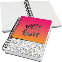 SIGEL Notizbuch mit Spirale Jolie® ca. DIN A5 punktraster, pink/orange/weiß Hardcover 240 Seiten von Sigel