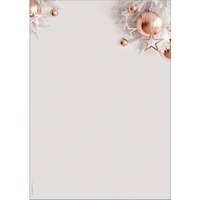 SIGEL Weihnachtsbriefpapier Christmas in rose-gold Motiv DIN A4 90 g/qm 100 Blatt von Sigel