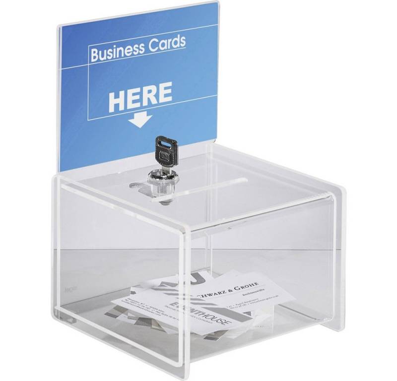 Sigel Aufbewahrungsbox Sigel Aktionsbox mit Einwurf, Schloss VA151 Transparent (B x H x T) 1 von Sigel