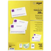 Sigel DP839 Bedruckbare Visitenkarten, microperforiert 85 x 55mm Hochweiß 150 St. Papierformat: DIN von Sigel