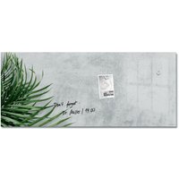 Sigel - GL298 Glas Magnettafel Artverum Botanic 130x55 grau grün Magnetboard Tafel GL298-A von Sigel