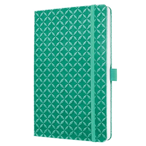 Sigel JN133 Notizbuch A5 liniert mintgrün, Tagebuch Jolie, Hardcover, Gummiband, Stifteschlaufe, Einstecktasche, aus nachhaltigem Papier von Sigel