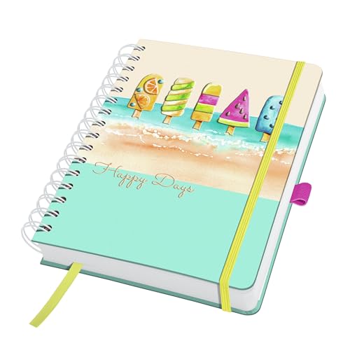 Sigel JN655 Spiralblock A5 dotted, Notizblock Bullet Journal Jolie, starkes 120g Papier, 240 Seiten, Summer Breeze, vegan, aus nachhaltigem Papier hergestellt Sigel JN655 Spiralblock A5 dotted, Notizblock Bullet Journal Jolie, starkes 120g Papier, 240 Seiten, Summer Breeze, vegan, aus nachhaltigem Papier hergestellt von Sigel