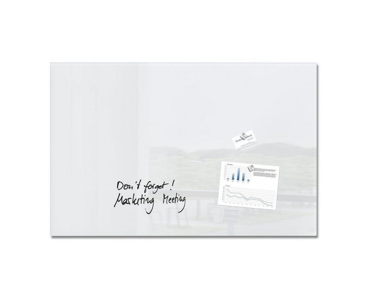 Sigel Magnettafel 1 Glas-Magnettafel ARTVERUM 100x65cm - weiß, (1-tlg) von Sigel