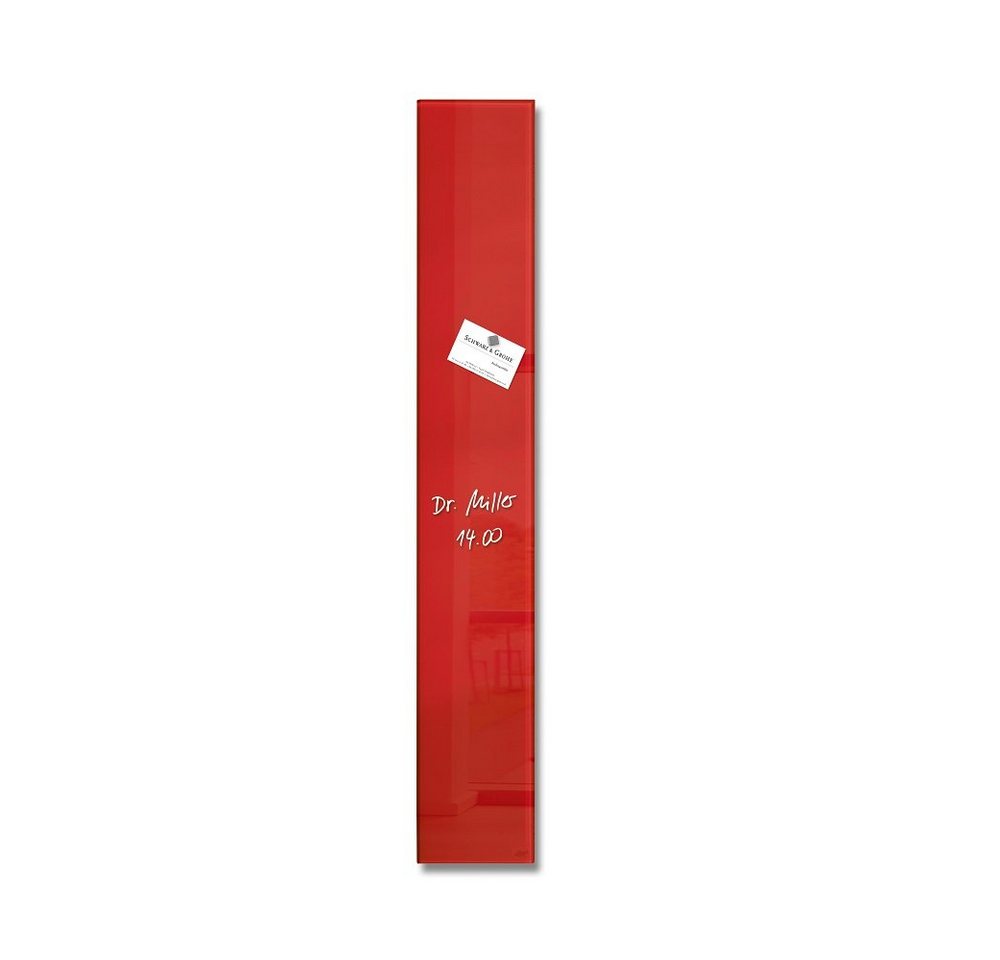 Sigel Magnettafel 1 Glas-Magnettafel ARTVERUM 12x78cm - rot, (1-tlg) von Sigel