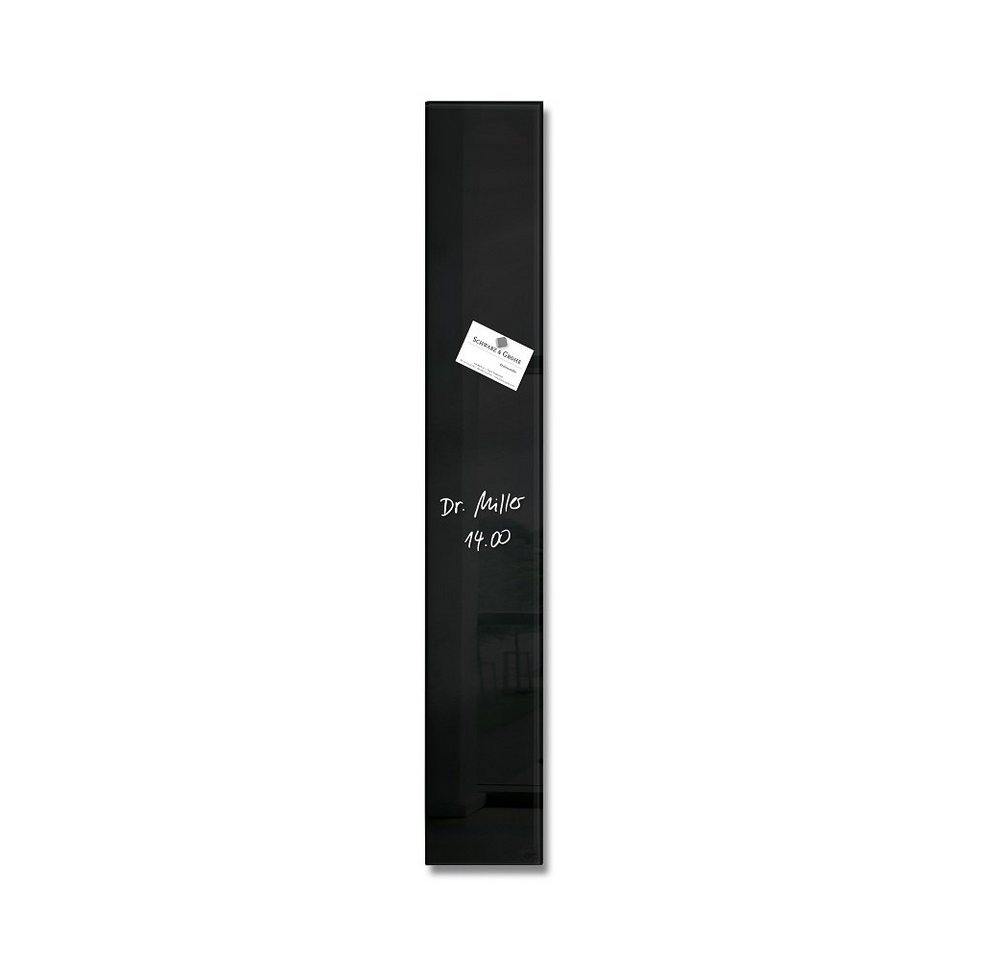 Sigel Magnettafel 1 Glas-Magnettafel ARTVERUM 12x78cm - schwarz, (1-tlg) von Sigel