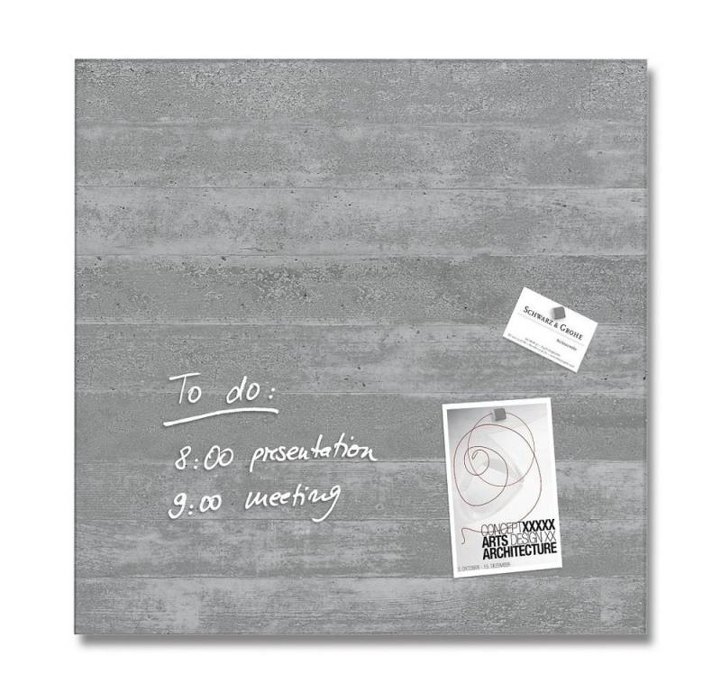 Sigel Magnettafel 1 Glas-Magnettafel ARTVERUM 48x48cm - grau, (1-tlg) von Sigel