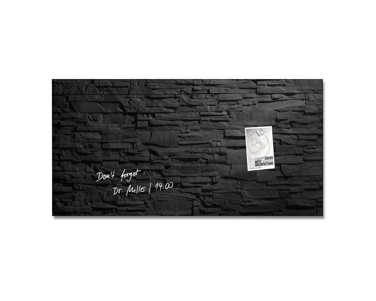 Sigel Magnettafel 1 Glas-Magnettafel ARTVERUM 91x46cm - schiefer, (1-tlg) von Sigel