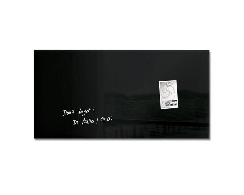 Sigel Magnettafel 1 Glas-Magnettafel ARTVERUM 91x46cm - schwarz, (1-tlg) von Sigel